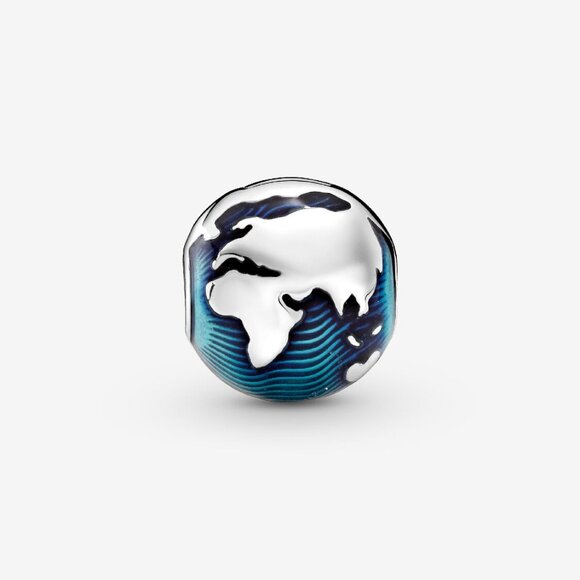 Pandora Blue Globe Clip Charm - Picture 3 of 4